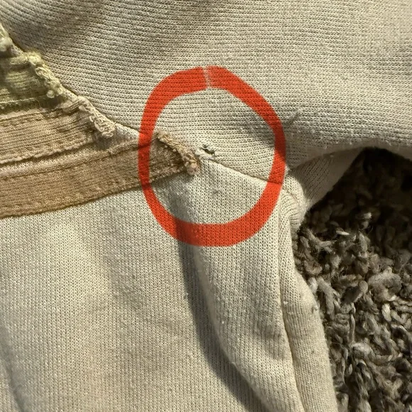 Aviator Nation 5 stripe Beige Zip-Up Hoodie - Picture 4 of 4